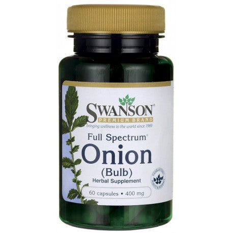 Swanson Premium Full-Spectrum Onion (Bulb) 400mg 60 Capsules