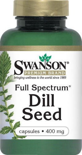 Swanson Premium Full-Spectrum Dill Seed 400mg 60 Capsules