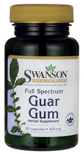 Swanson Premium Full-Spectrum Guar Gum 400mg 60 Capsules
