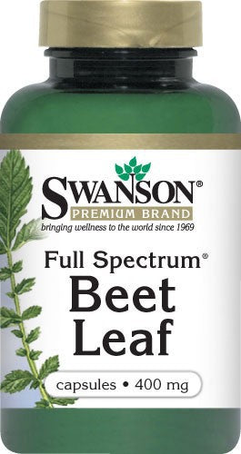 Swanson Premium Full-Spectrum Beet Leaf 400mg 60 Capsules
