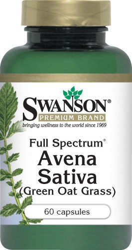 Swanson Premium Avena Sativa (Green Oat Grass) 400mg 60 Capsules