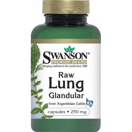 Swanson Premium Raw Lung Glandular 250mg 60 Capsules