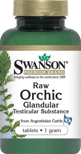 Swanson Premium Raw Orchic Glandular 1 Gram 30 Tablets