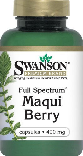 Swanson Premium Full-Spectrum Maqui Berry 400mg 60 Capsules