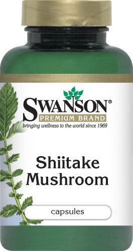 Swanson Premium Shiitake Mushroom 500mg 60 Capsules