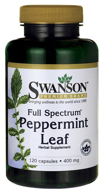 Swanson Premium Full-Spectrum Peppermint Leaf 400mg 120 Capsules