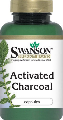 Swanson Premium Activated Charcoal 260mg 120 Capsules - Supplement