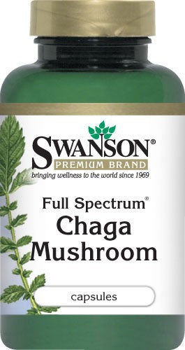 Swanson Premium Full-Spectrum Chaga Mushroom 400mg 60 Capsules