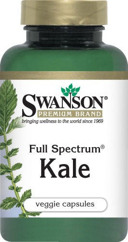 Swanson Premium Full-Spectrum Kale 400mg 60 Veggie Capsules