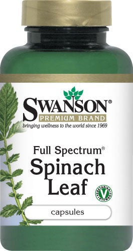 Swanson Full-Spectrum Spinach Leaf 400mg 90 Veggie Capsules