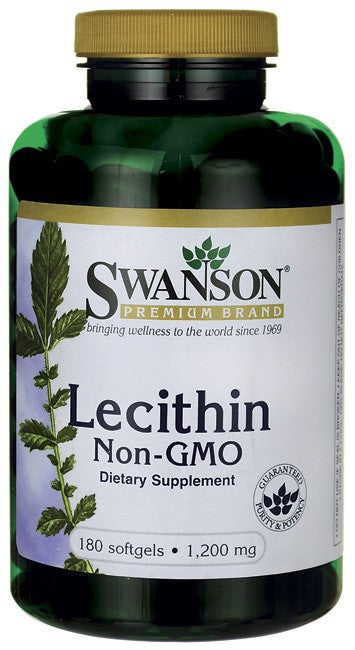 Swanson Premium Lecithin Non-GMO 1200mg 180 Softgels