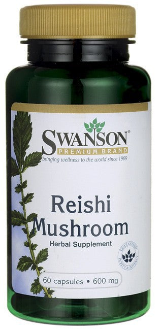 Swanson Premium Reishi Mushroom 600mg 60 Capsules