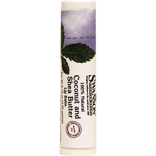 Swanson Premium Coconut and Shea Butter Lip Balm 100% Natural