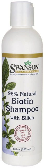 Swanson Premium Biotin Shampoo with Silica 237ml - Protein Supplements