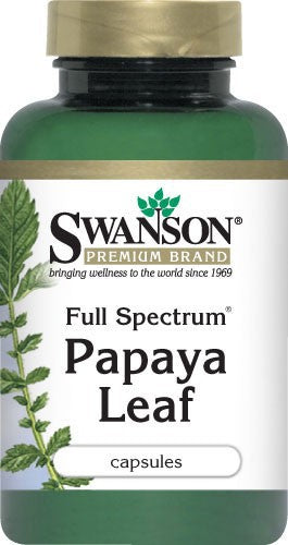 Swanson Premium Full-Spectrum Papaya Leaf 400mg 60 Capsules
