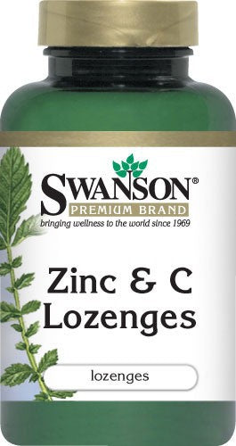 Swanson Premium Zinc & C Lozenges 25/100mg 120 Lozenges