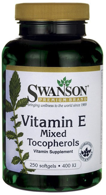 Swanson Premium Vitamin E Mixed Tocopherols 400IU 250 Softgels