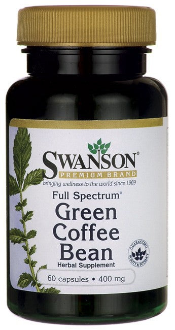 Swanson Premium Full-Spectrum Green Coffee Bean 400mg 60 Capsules
