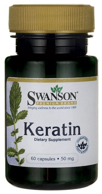 Swanson Premium Keratin 50mg 60 Capsules - Dietary Supplements