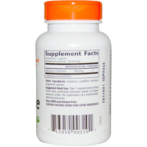 Doctor's Best Best Taurine 500mg 120 Veggie Caps - Dietary Supplement
