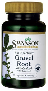 Swanson Premium Full-Spectrum Gravel Root 400mg 60 Capsules