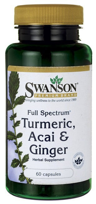 Swanson Premium Full Spectrum Turmeric, Acai & Ginger 60 Capsules