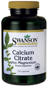 Swanson Premium Calcium Citrate Plus Magnesium 150 Caps