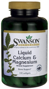 Swanson Premium Liquid Calcium & Magnesium 100 Softgels