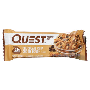 Quest Nutrition Protein Bar Choc Chip Cookie Dough 12 Bars 60g Each