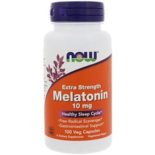 Load image into Gallery viewer, Now Foods Extra Strength Melatonin 10mg 100 Veg Capsules