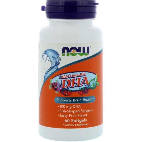 Now Foods Kid's Chewable DHA, Fruit Flavor 60 Softgels