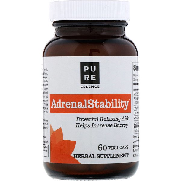 Pure Essence AdrenalStability  60 Vegi-Caps