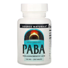 Load image into Gallery viewer, Source Naturals PABA 100 mg 250 Tablets - Dietary Supplement