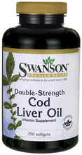 Load image into Gallery viewer, Swanson Premium Double-Strength Cod Liver Oil 250 Softgels