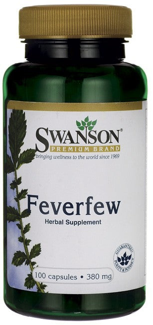 Swanson Premium Feverfew 380mg 100 Capsules