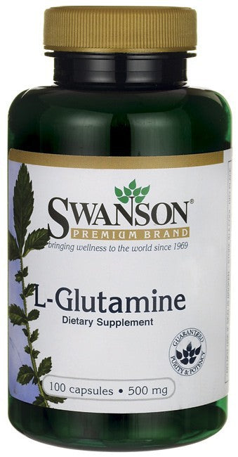 Swanson Premium L-Glutamine 500mg 100 Cap - Dietary Supplement