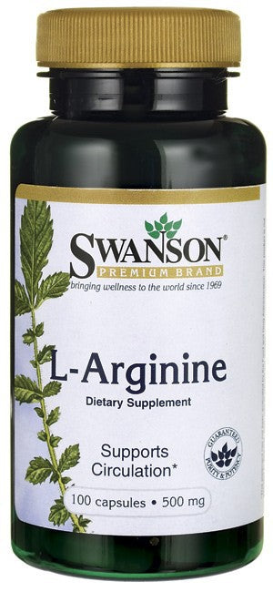 Swanson Premium L-Arginine 500mg 100 Capsules