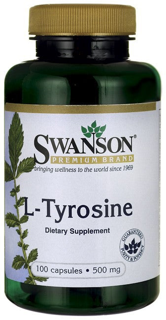 Swanson L-Tyrosine 500Mg 100 Capsules - Dietary Supplement
