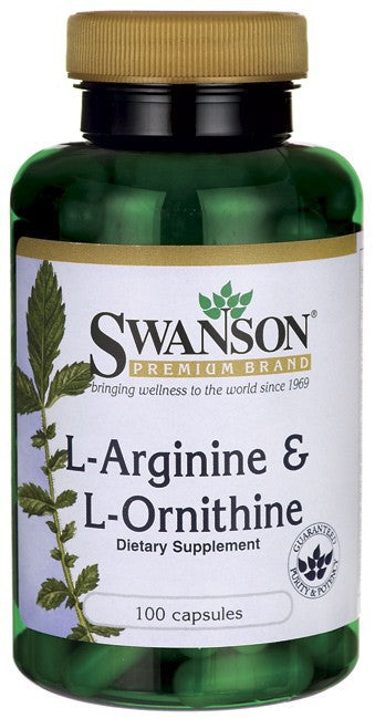 Swanson Premium L-Arginine & L-Ornithine 100 Capsules