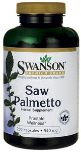 Swanson Premium Saw Palmetto 540mg 250 Capsules - Herbal Supplement