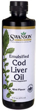 Load image into Gallery viewer, Swanson Premium Emulsified Cod Liver Oil (Mint) 474ml