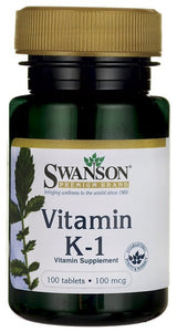 Swanson Premium Vitamin K-1 100mcg 100 Tablets