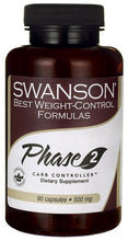 Load image into Gallery viewer, Swanson Best Weight-Control Formulas Phase 2 Carb Controller White Kidney Bean Extract 500mg 90 Capsules