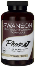 Load image into Gallery viewer, Swanson Best Weight-Control Formulas Phase 2 Carb Controller White Kidney Bean Extract 500mg 180 Capsules