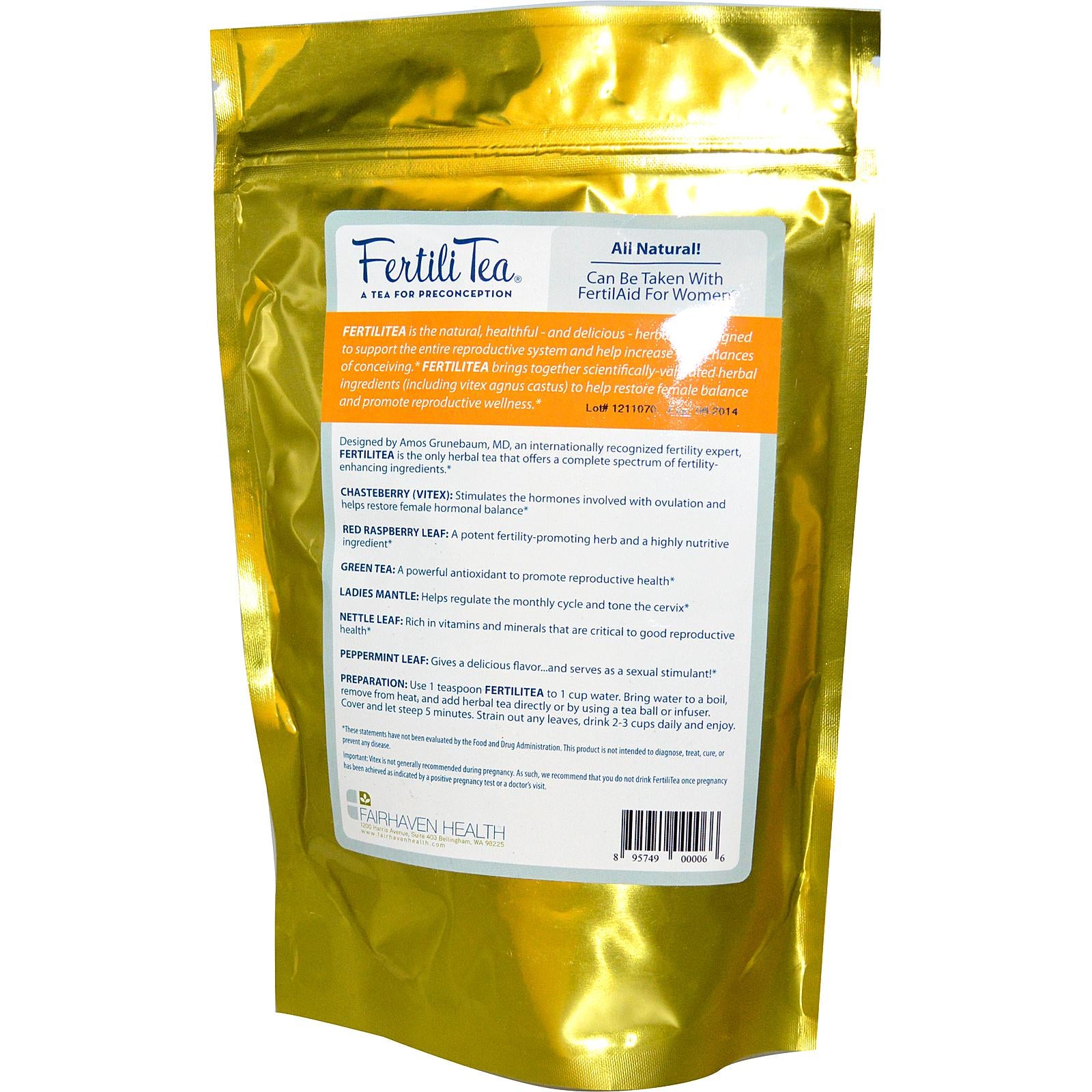 Fairhaven Health, FertiliTea®, Loose Leaf Tea, For Preconception, Mint, 3 oz