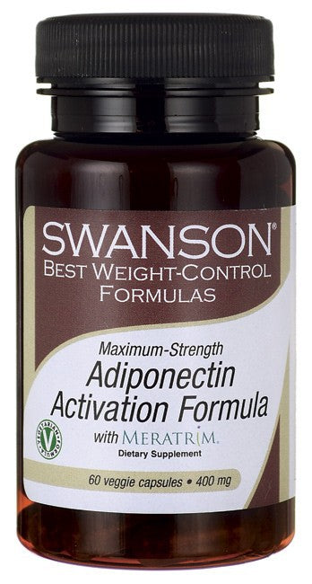 Swanson Best Weight-Control Formulas Adiponectin Activation Formula 60 Veggie Capsules