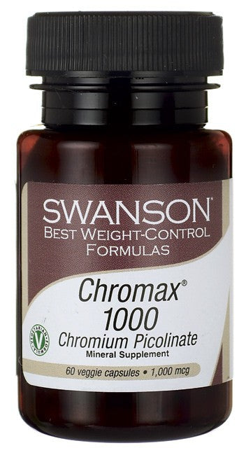 Swanson Best Weight-Control Formulas Chromax 1000 Chromium Picolinate 60Veg Caps