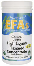 Load image into Gallery viewer, Swanson EFAs Organic LignaMax Flaxseed Concentrate Powder 454gm