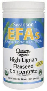 Swanson EFAs Organic LignaMax Flaxseed Concentrate Powder 454gm