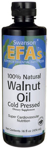 Swanson EFAs 100% Natural Walnut Oil, Cold Pressed 474ml